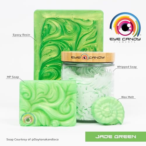 Eye Candy Pigments Premium Green Mica Powder - Jade Green (50gr) - for Epoxy, Resin, Soap, Paint, Woodworking, Acrylic Pouring, Bath Bombs, Fishing Lures - DIY Arts and Crafts Additive - color: Jade Green