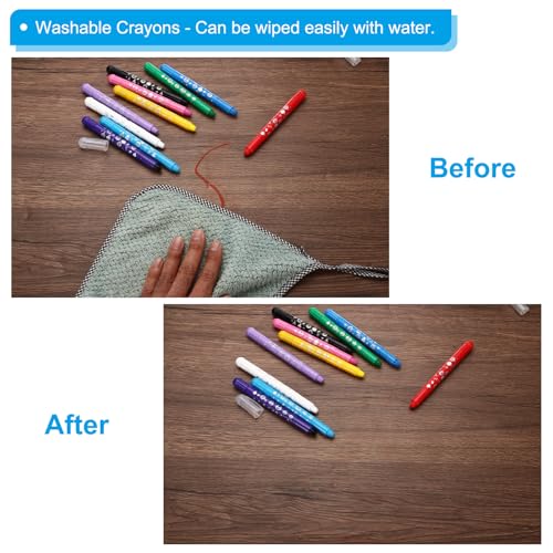 PATIKIL Gel Crayons, 3PCS Watercolor Crayons Silky Water Soluble Twist Bulk for Artists Coloring Drawing Painting, Gold Crayon - color: Gold