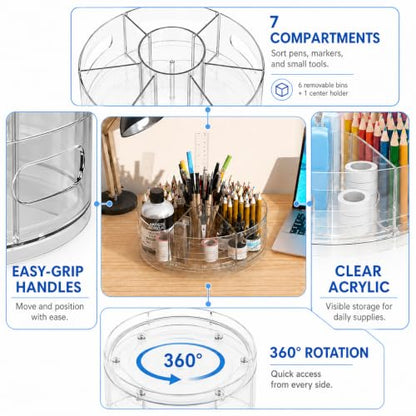 CraftGenes Clear Rotating Organizer, Acrylic Pen Holder, Marker Organizer - size: 1 Pack