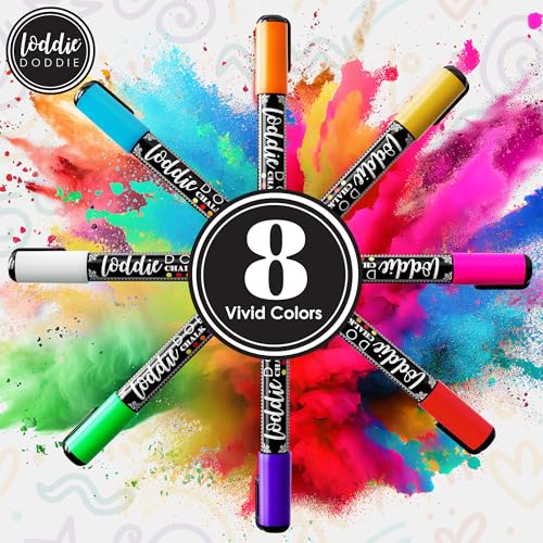 Loddie Doddie Liquid Chalk Markers, Chalkboard Markers, Dual Tips, 8 Pack - size: 1 Count (Pack of 8)