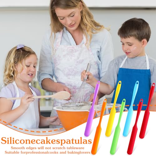 35pcs Jar Spatula,Silicone Jar Scraper with Long Handle,Jam Spreader Cake Cream Butter Spatulas, Silicone Spatula Waxing Applicator for Home Salon Body Use