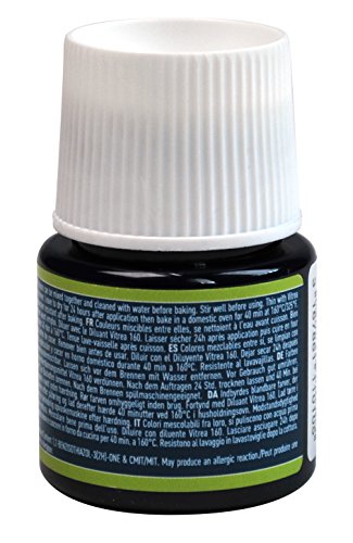 Pebeo Vitrea 160, Glossy Glass Paint, 45 ml Bottle - Lacquer Blue - color: Lacquer Blue