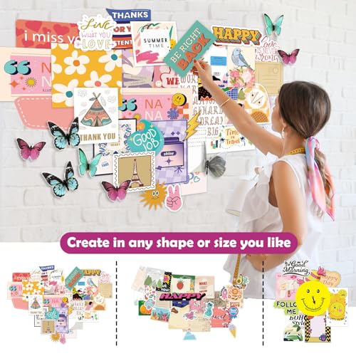 EggSun Light-Up Wall Collage Kit for Teen & Tween Girls 1000+ DIY Craft Pieces for Creative Illuminated Bedroom Art, Birthday and Room Decor Gift, Ages 11, 12,13, 14, 15, 16