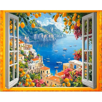niurenmaoyi Scenery Paint by Numbers Kit for Adult Beginner,20X16in - color: Adults' Paint-By-Number Kits-0521-03