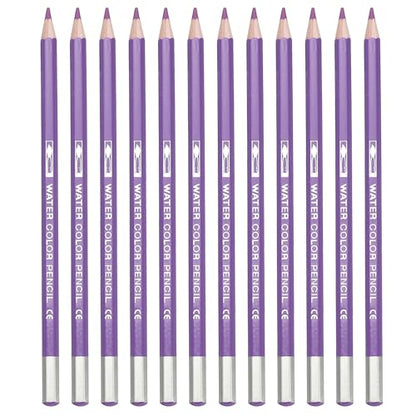 PATIKIL Watercolor Pencil, 12Pcs Water Soluble Pencils for Blending, Coloring, Sketch Drawing, Painting, Light Purple - color: Light Purple