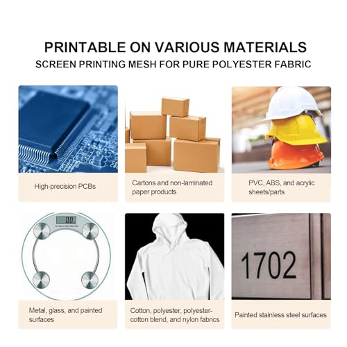 OTGMGCB 1.27m x 2m Silk Screen Printing Mesh (150mesh/59T) | Professional Screen Printing Screens, High-Definition Mesh Stencil for T-Shirt, Paper & Fabric Printing