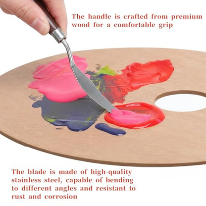 7Pcs Spatula Palette Knife Painting Knife Set Stainless Steel Drawing Scraper Painting Knives Pallet Knives Painting Accessories for oil, Canvas, Acrylic Painting