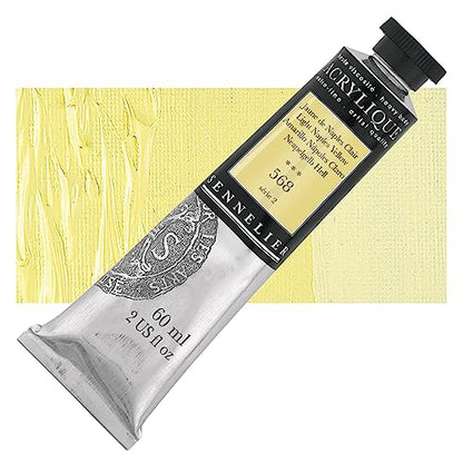 Sennelier Extra-Fine Artists' Acrylic, 60ml, Light Naples Yellow S2, 2.02 Fl Oz (Pack of 1) - color: Light Naples Yellow S2, size: 2 Fl Oz (Pack of 1)
