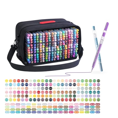 Ddaowanx Colored Acrylic Gel Pens Set,1mm Medium Point Smooth Writing - color: 216 Colors