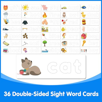 Light Box with Letters & Cards Set (Orange) | Educational Toys for Tracing, Sensory Play & Early Learning, Light Table for Kids - style: Orange