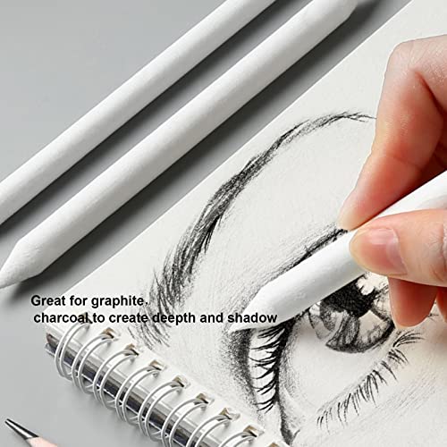 CAMATTO 14 PCS Blending Stumps and Tortillions Paper Art Blenders | Sandpaper Pencil Sharpener Pointer, Compressed Charcoal Sticks, For Student Artist Sketch Drawing Shading - size: 14 Pcs Set