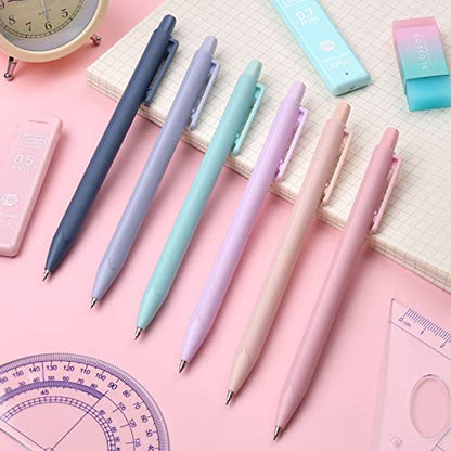 Four Candies Cute Mechanical Pencil Set, 6-Pack 0.5/0.7mm | 360 Lead Refills, 3 Erasers, 9 Eraser Refills, Storage Case, Back to School Supplies for Girls, Pastel Aesthetic Stationery - style: 0.5mm + 0.7mm