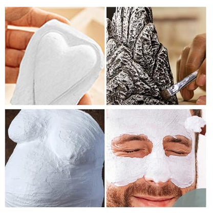 Plaster Cloth Rolls 12.5CM x 2.7M Plaster Strips Gauze Bandages Belly Casting Kit Pregnancy Plaster of Paris for Art Craft Projects, Mask Making, Sculptures, Scenery Construction