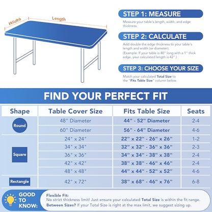Fitted Tablecloth Rectangle Tables-Black Picnic Table Covers 42x72 Inch | 2 Pack Spandex Stretch Elastic Windproof Washable Folding Table Cloths-Outdoor Camping Dining Patio Kitchen Banquet Party - color: Black, size: 42'' x 72'' | 2 Pack