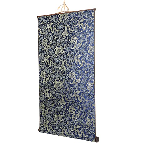 Chinese Calligraphy Practice Scroll Reusable 38x78cm Brocade | Water-activated mat, nonwoven fabric, 15x30.7 inch writing area, -friendly, mess- brush practice, por