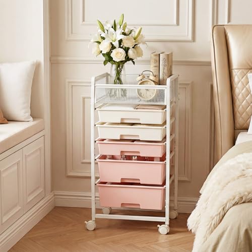 Rolling Craft Cart with 5 Drawers, Art Craft Organizers and Storage with Lockable Wheels, Rolling Utility Cart for Organizing Arts and Crafts,Yarn,Toy, School Supplies, Nail Product, Sewing Supplies - size: 5-Drawers(1 PacK)