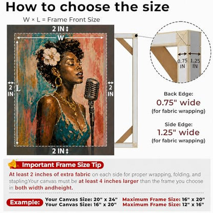 DIY Wooden Canvas Stretcher Bars Canvas Frame Kit for Gallery Wraps – Sturdy Solid Wood Bars for Oil Paintings, Gallery, Posters, Diamond Painting, Home Studio Wall Decor - size: 20"L x 32W"