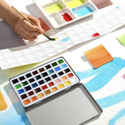 MEEDEN Professional Watercolor Paint Set: 40 Colors Semi-Moist Sets - color: 40 Colors