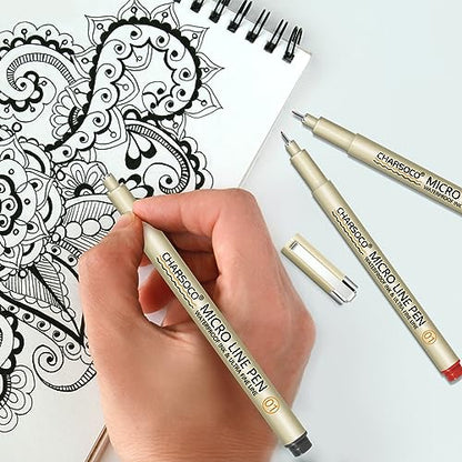 01 Micro Pen, Fine Point Pen with 36 Colors, Waterproof Archival Ink, 0.25mm Fineliner Ink Pens for Artist Illustration, Sketching, Anime, Manga, Technical Drawing and Scrapbooking - color: 36 Colors
