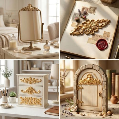 Baroque Silicone Mold Baroque Scroll Relief Polymer Clay Molds | Baroque Curlicues Scroll Lace Mold DIY Craft Epoxy Resin Casting Air Dry Polymer Clay Jewelry Making Crafts Tools - color: Style A