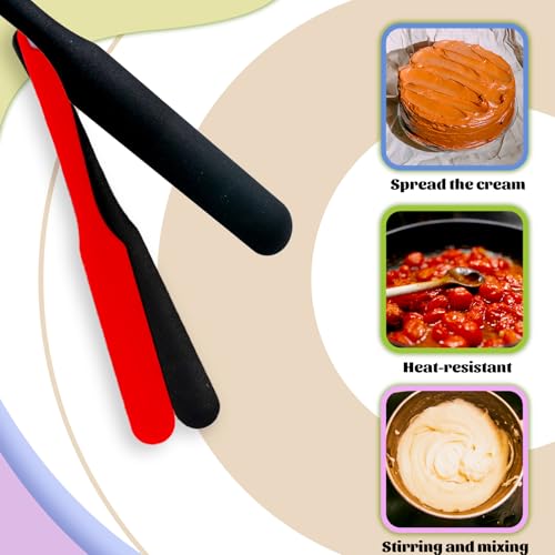 18 Pcs Silicone Stir Sticks Kit, Silicone Stirring Tool Mixing Spoon Scraper for DIY Crafts Paint and Epoxy Projects