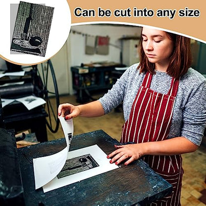 Yeaqee 2 Pcs 8 x 10 Inch Linoleum Blocks for Printmaking, Gray - color: Gray, size: 8 x 10 Inch