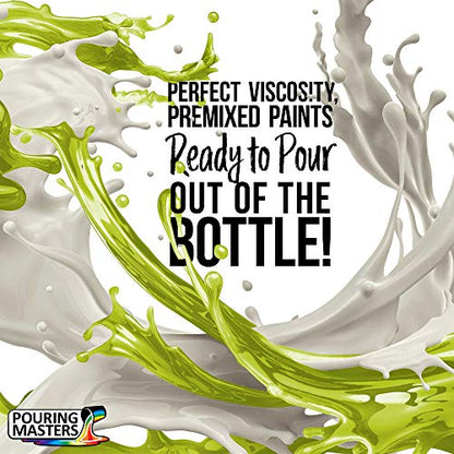 Pouring Masters Neon Yellow Ready to Pour Acrylic Pouring Paint - Premium 8-Ounce Pre-Mixed Fluid Acrylic Paint - Fluid Art Supplies for Canvas, Wood, Paper, Tile & Rocks - color: Neon Yellow Zinger
