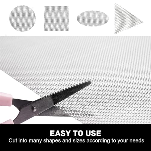 Woven Wire Mesh Stainless Steel Mesh Screen 15.7" x 78.7" Wire Mesh Window Screen Roll for Vent Cage Garden 40 Mesh