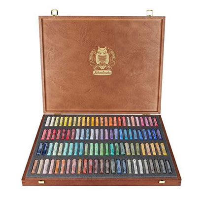 Schmincke - Pastel, Set of 100 colors, 77 100 097, Wooden box with 100 pastel pencils, handmade pastels, brilliant, velvet matt, highest lightfast colors - size: 1 Count (Pack of 1)