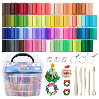 Artecho 82 Colors Polymer Clay Kit & Artecho High Gloss Varnish 4oz / 120ml for Clay