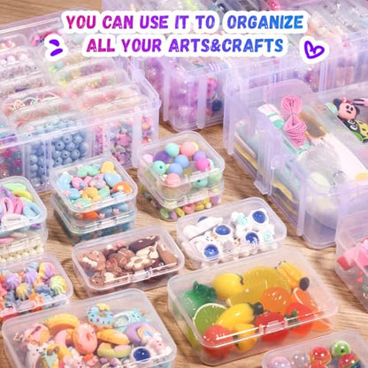 Bead Organizers and Storage, 56 Pcs Small Plastic Containers with Lids