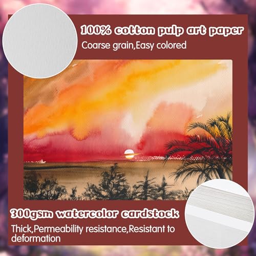 Mototo 60 Set Blank Watercolor Cards with Envelopes 4 x 6 Inch DIY Painting | 140lb/300GSM Single Blank Watercolor Card with Envelope Bulk for Birthday Christmas Handmade Greeting Holiday Card Giving Art - color: 4 x 6 inches, 60 Set