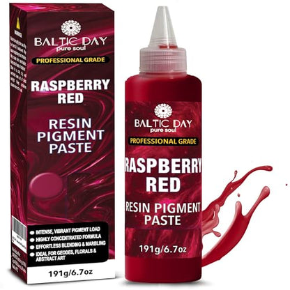 BALTIC DAY Burgundy Red Epoxy Resin Pigment Paste, Extra Large 191g (6.7oz) – Opaque Resin Colorant, Highly Concentrated Epoxy Dye, Mica Powder Alternative for Resin Art, Jewelry, Tumblers, River Tables & Crafts - color: Burgundy Red