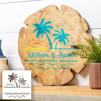 6 Pcs Large Flower Stencils for Painting, 11.81 X 8.27 Inch Flower Stencils for Crafts Reusable, Wood and Wall Stencils for Painting Large Pattern, DIY Templates Holiday Wall Paper (D) - style: D