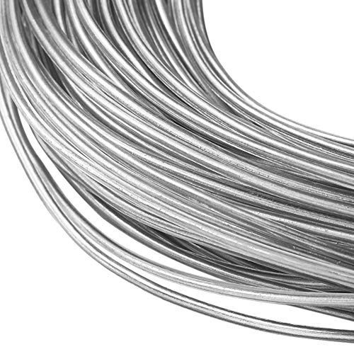 BENECREAT 12 Gauge Transparent PVC Plastic Covered Aluminum Wire 100FT Bendable Aluminum Craft Wire for Hair Bows, Shaping Hat Brim, and Other Crafts Project (2mm in Total Thickness) - size: 12 Gauge