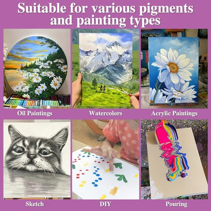 21 Packs Stretched Canvases for Painting, MultiSize 12x16, 10x12, 8x10, 5x7, 3x5, Round Canvas with 8x8,10x10,12x12, Primed Blank Canvas for Oil, Acrylic Paint,for Beginner, Artist. - size: 21Pack-MultiSize Canvas