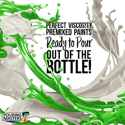 Pouring Masters Neon Green with Envy Ready to Pour Acrylic Pouring Paint - Premium 64-Ounce Pre-Mixed Fluid Acrylic Paint - Fluid Art Supplies for Canvas, Wood, Paper, Tile & Rocks