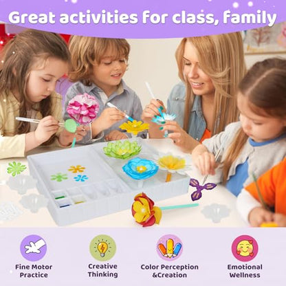 ROOCHKD Paper Flower Science Kit, Paper Flower Crafts for Kids