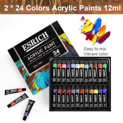 ESRICH 82PCS Acrylic Painting Kits for Adults and Couples