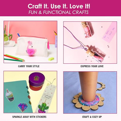 Chalk and Chuckles 7 Days of Arts & Crafts Kit – 30 Creative Activities for Kids Ages 9+