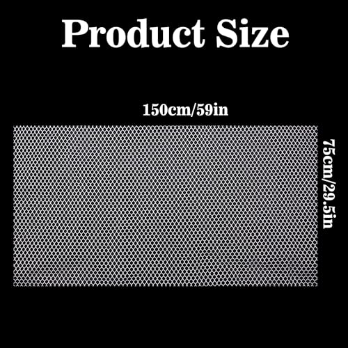 29.5 x 59 Inch White Mesh Fabric Slightly Stretchy for Sewing Projects | Sew Shopping Bag, Backpack Pocket and Straps and Netting Clothes - size: 29.5 x 59 Inch