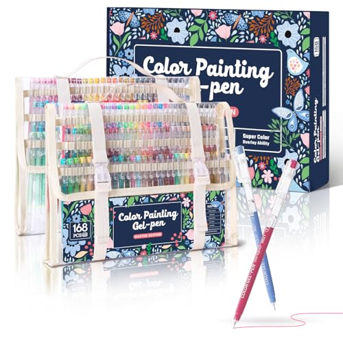 Acrylic Gel Pens for Coloring, 168 PCS Premium Gift Box Set - color: 168 Colors