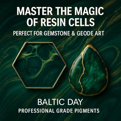 BALTIC DAY Emerald Green Epoxy Resin Pigment Paste XL (191g/6.7oz) – Opaque Epoxy Dye & High Concentration Coloring Paste, Mica Powder Alternative for Resin Art, Jewelry, Tumblers - color: Emerald Depth XL