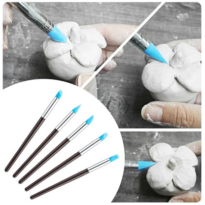 EIGTWEN 100ml Air Dry Clay Glaze and 29pcs Clay Tools Kit, Matte Varnish | Matte Glaze, Waterproof,Prevents Clay Scratches & Wear, Air Dry Clay Tool,Dotting Tools,Ball Tools,Carving Tools,Shaper Tools - size: Matte