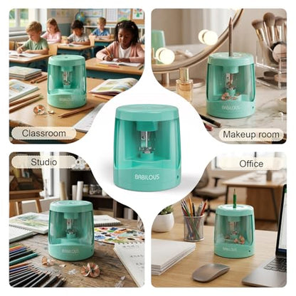 Automatic Pencil Sharpener for Kids/School, USB Battery Electric Sharpener - color: Blue