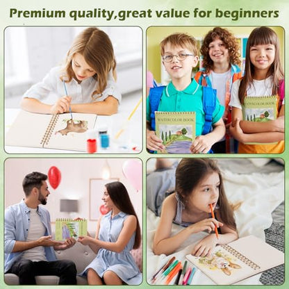 Qlmhudaim 5x7.5in Spiral Watercolor Paper Pad, 30 Sheets - size: 5”×7.5“
