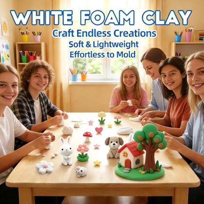 RAINFLOW White Foam Clay - Moldable Cosplay Foam Clay Soft Squishy