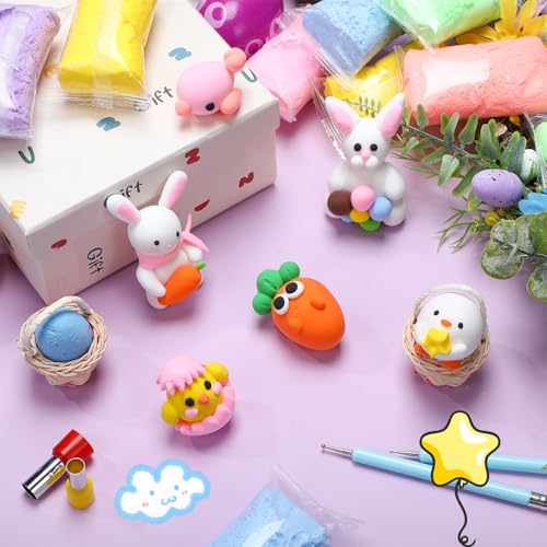 VioraWhite 72 Pcs 38oz Air Dry Clay Bulk Modeling Clay,Pastel - color: Pastel
