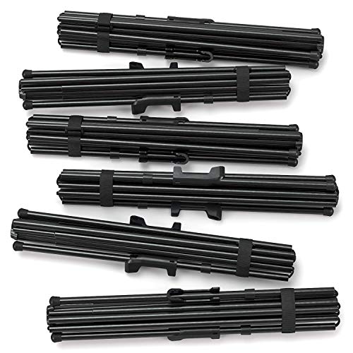 ARTEZA Display Stand, Pack of 6, 63-Inch Height, Black, Portable Easels for Trade Shows, Presentations, Art Displays - size: 6 Pack