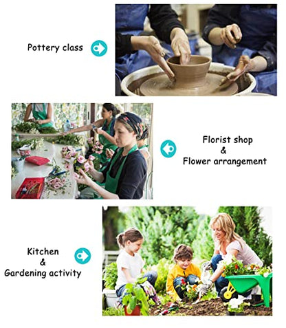 Pottery Apron Split Leg,100% Cotton Artist Apron 3 Pockets for Women Men,Ceramics Clay - color: Black, size: 39" long